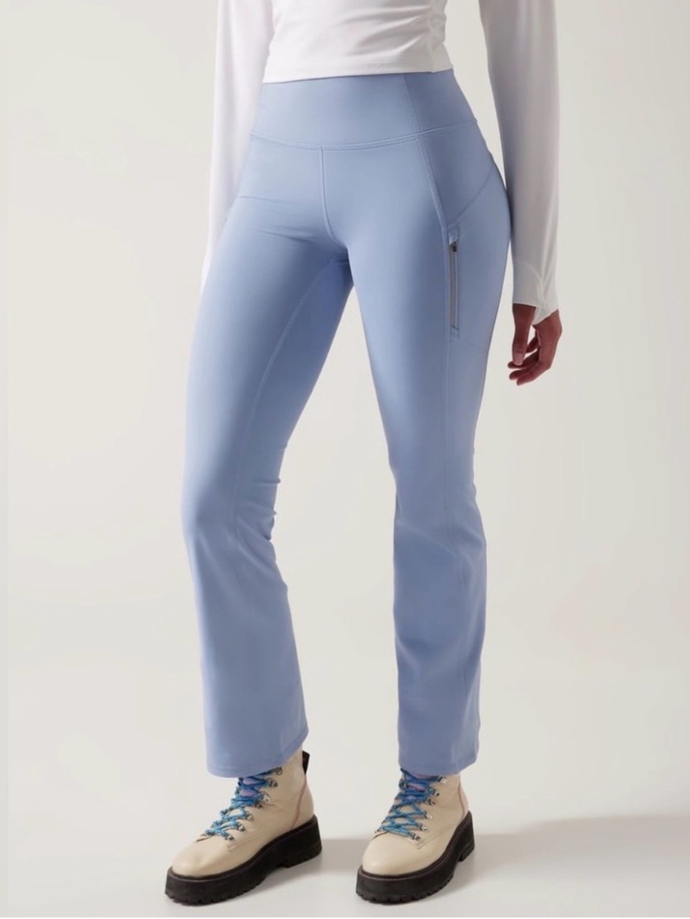Athleta Rainer Bootcut pant in heron blue